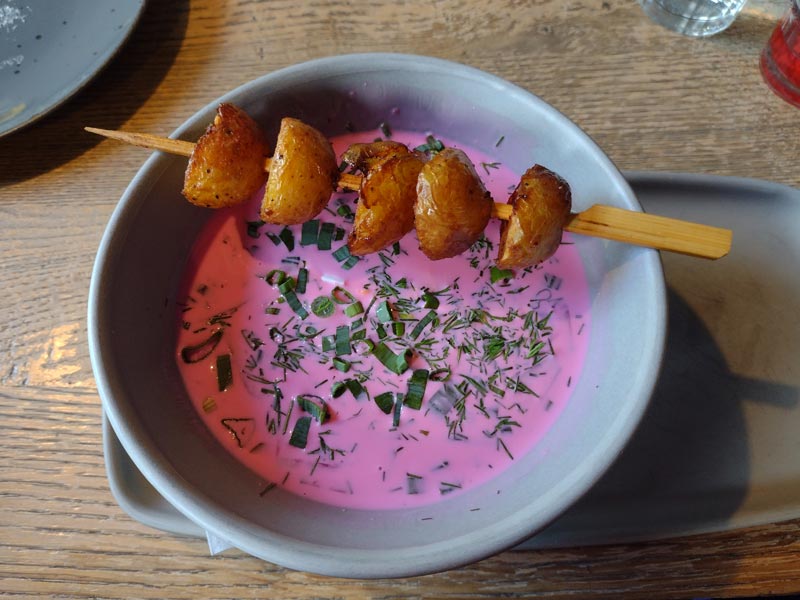 Pink Soup and Paddling - Things to Do in Vilnius and Trakai, Lithuania. Photo: Niki Bates, Nature Travels.