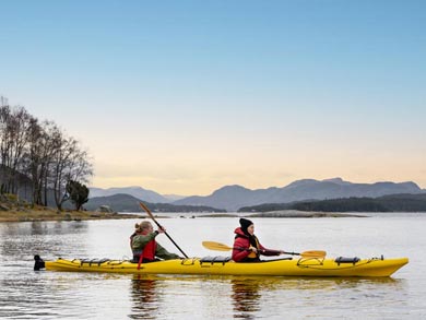 Both single and double kayaks can be chosen for the tour depending on your experience | Photo: FE