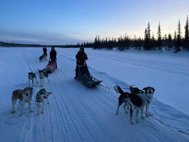 Sledding in the blue light of Midwinter | Photo: Sarah Shamel