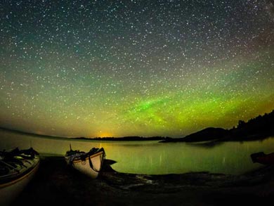 A rare sighting of the Northern Lights in this part of Sweden! | Photo: C. Swanson