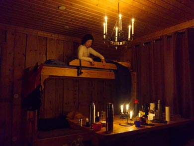 Example wilderness cabin interior during the tour | Photo: Bruce Dunlop