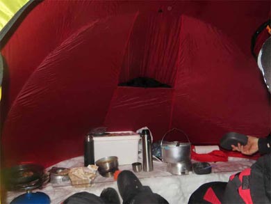 Winter camping during the tour | Photo: PK