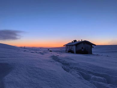 Wilderness cabin during the tour (Halti) | Photo: Georgina Hicks